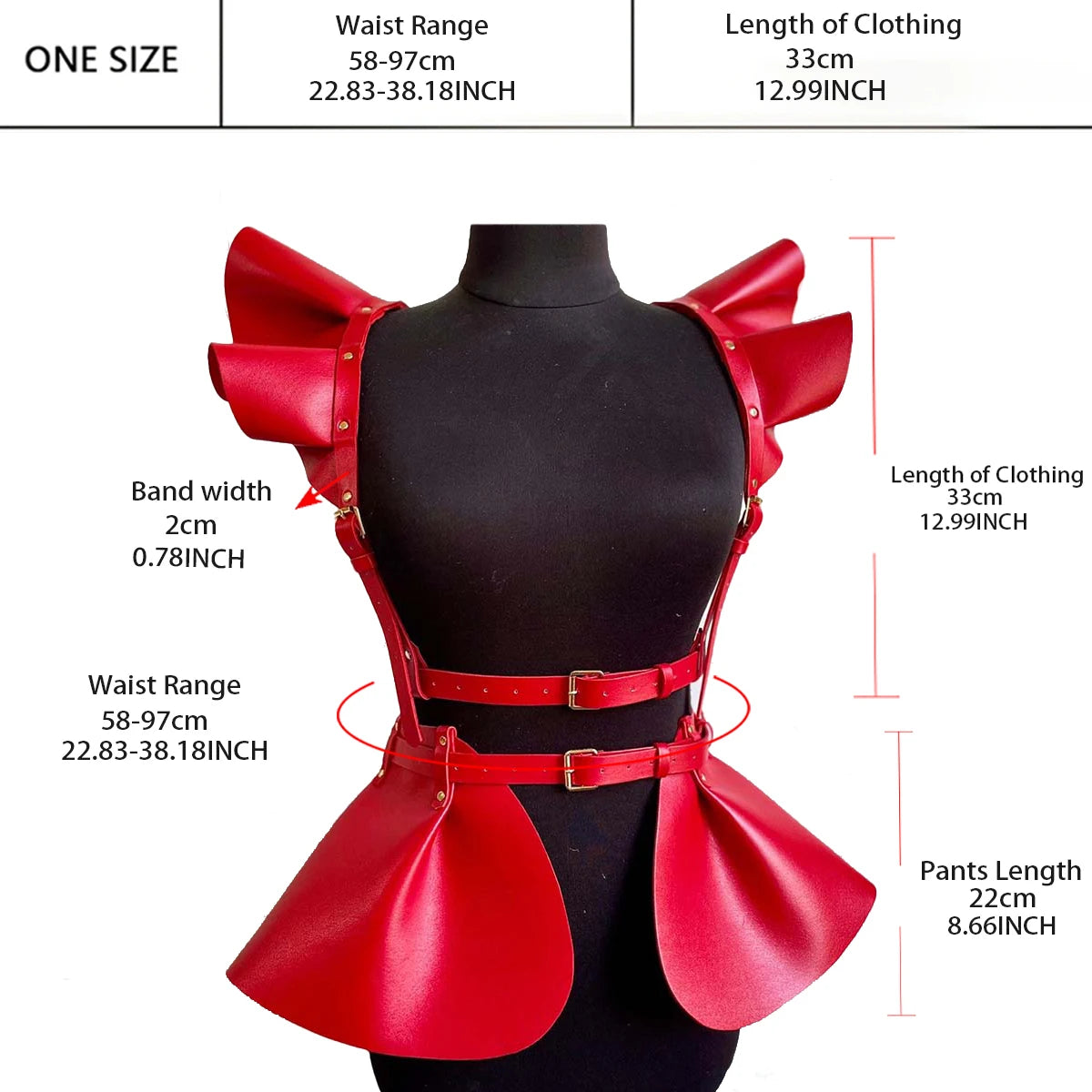 TEEK - Body Harness Belt Ruffled Skirt Hem BELT theteekdotcom   