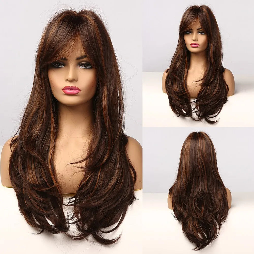 TEEK - Bang Beauty Wavy Synthetic Hair Wigs HAIR theteekdotcom LC353-2  