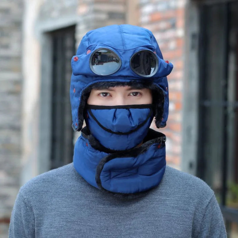 TEEK - Thermal Ski Windproof Combo Hat HAT theteekdotcom Blue