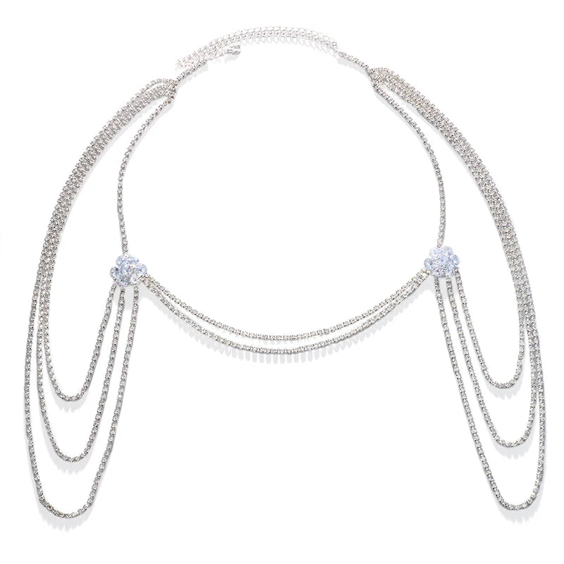 TEEK - Flower Shoulder Chain JEWELRY theteekdotcom Silver