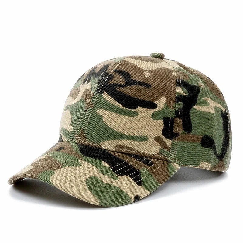 Unisex Cap Casual Plain Baseball Cap Adjustable Snapback Hats For Women Men Hip Hop Cap Street Dad Hat TEEK Light Camouflage