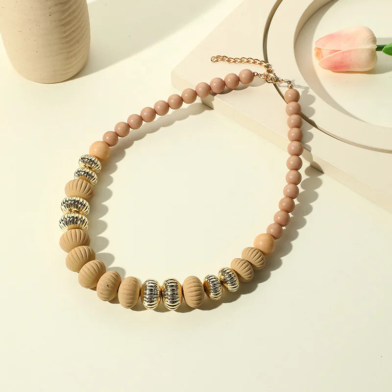 TEEK - Golden Resin Beads Necklaces JEWELRY theteekdotcom KN296-4  