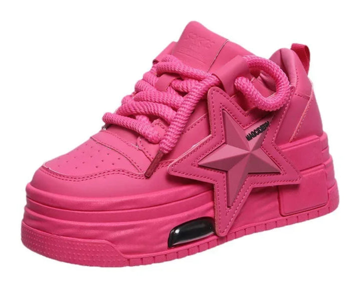 TEEK - Topped Off Platform Canvas Sneakers SHOES theteekdotcom