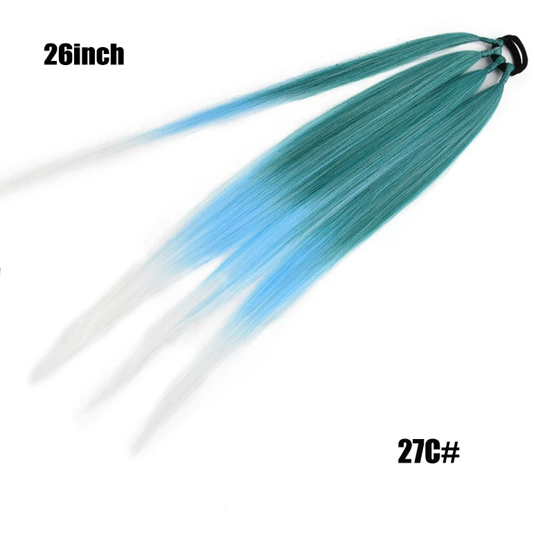 TEEK - Ponytail Synthetic Rubber Band Hair Ring 26 Inch Extensions HAIR theteekdotcom 26inch-27C