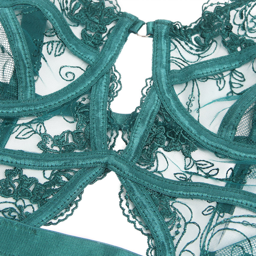 TEEK - Embroidered Lace Cut Lingerie Teddy LINGERIE TEEK 3W