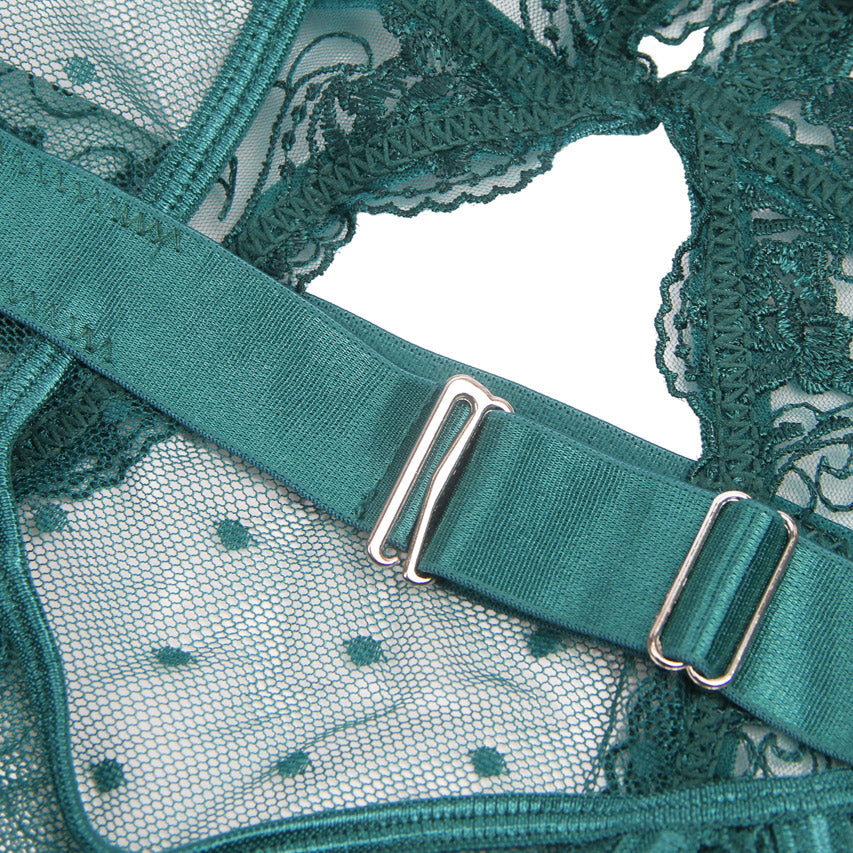 TEEK - Embroidered Lace Cut Lingerie Teddy LINGERIE TEEK 3W