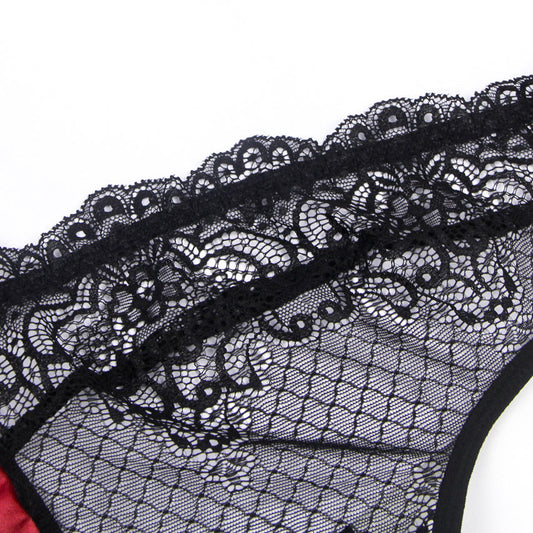 TEEK - Black Mesh Leather Chemise LINGERIE TEEK 3W