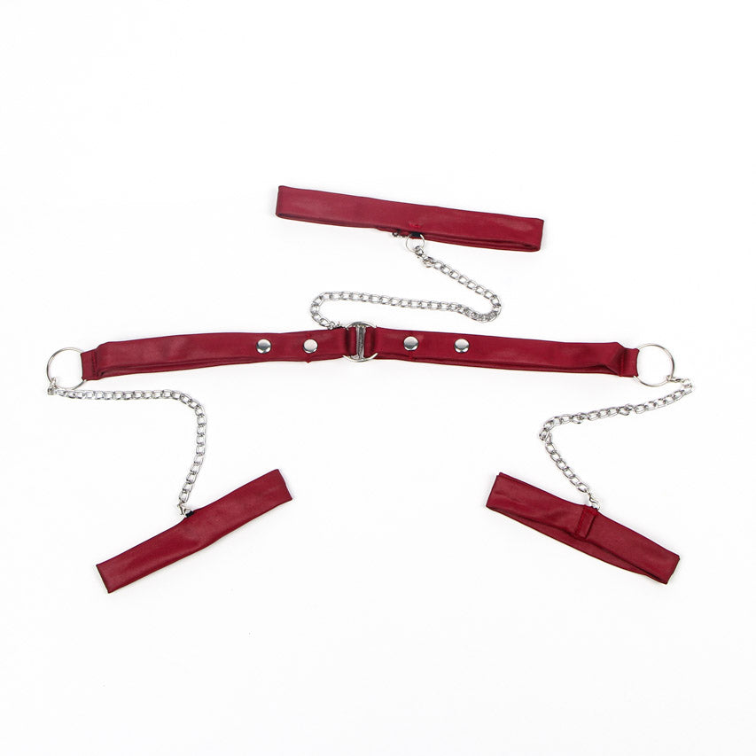 TEEK - Black Mesh Leather Chemise LINGERIE TEEK 3W