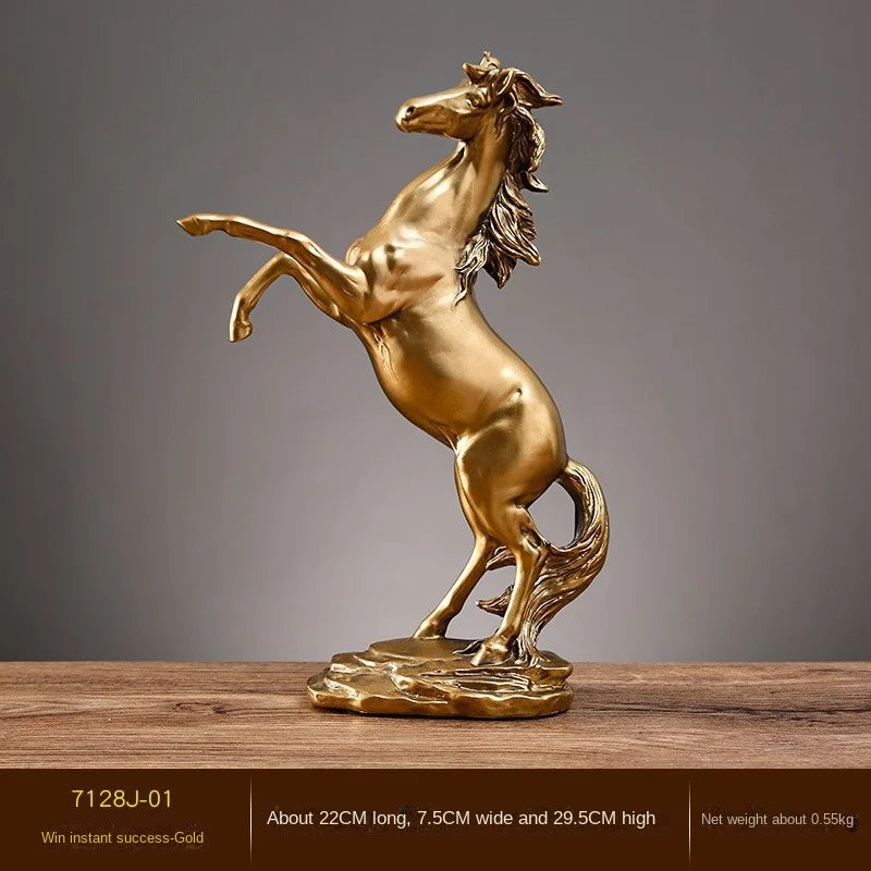 TEEK - Motion Horse Resin Sculpture HOME DECOR theteekdotcom A  