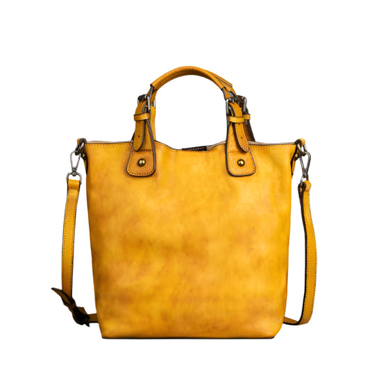 TEEK - Cowhide Leather Top Handle Shoulder Bag BAG theteekdotcom