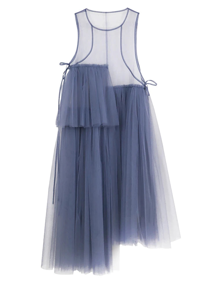 TEEK - Mesh Top Sleeveless Layered dress DRESS theteekdotcom
