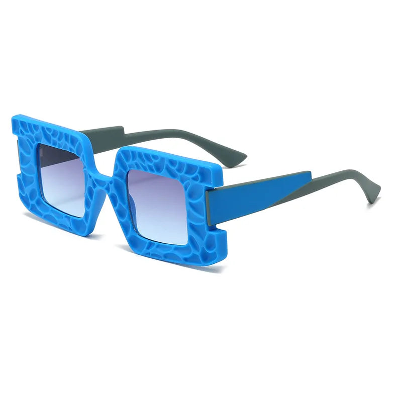 TEEK - Square Steampunk Sunglasses EYEGLASSES theteekdotcom blue