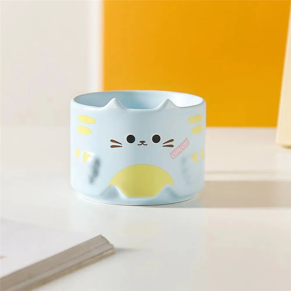 TEEK - Ceramic Cat Ears Stackable Mugs HOME DECOR theteekdotcom H  