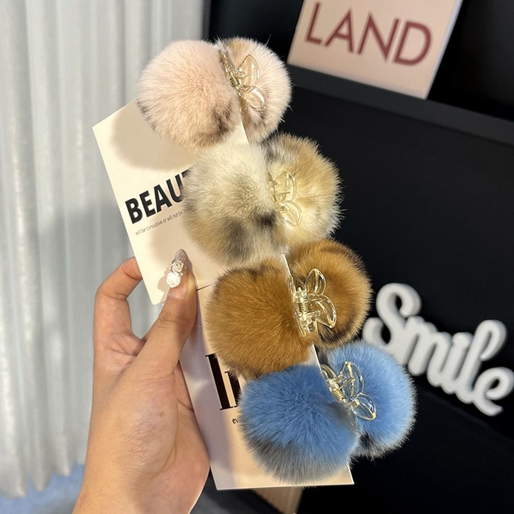 TEEK - Rabbit Fluff Hair Claw Clips HAIR CARE theteekdotcom   