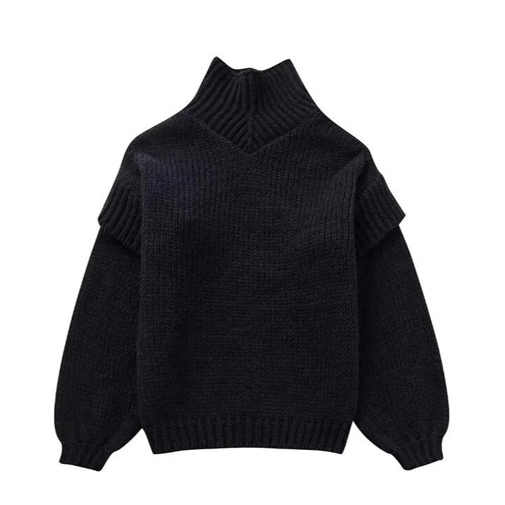 TEEK - Gulp Turtleneck Knitted Sweater TOPS theteekdotcom Black S 