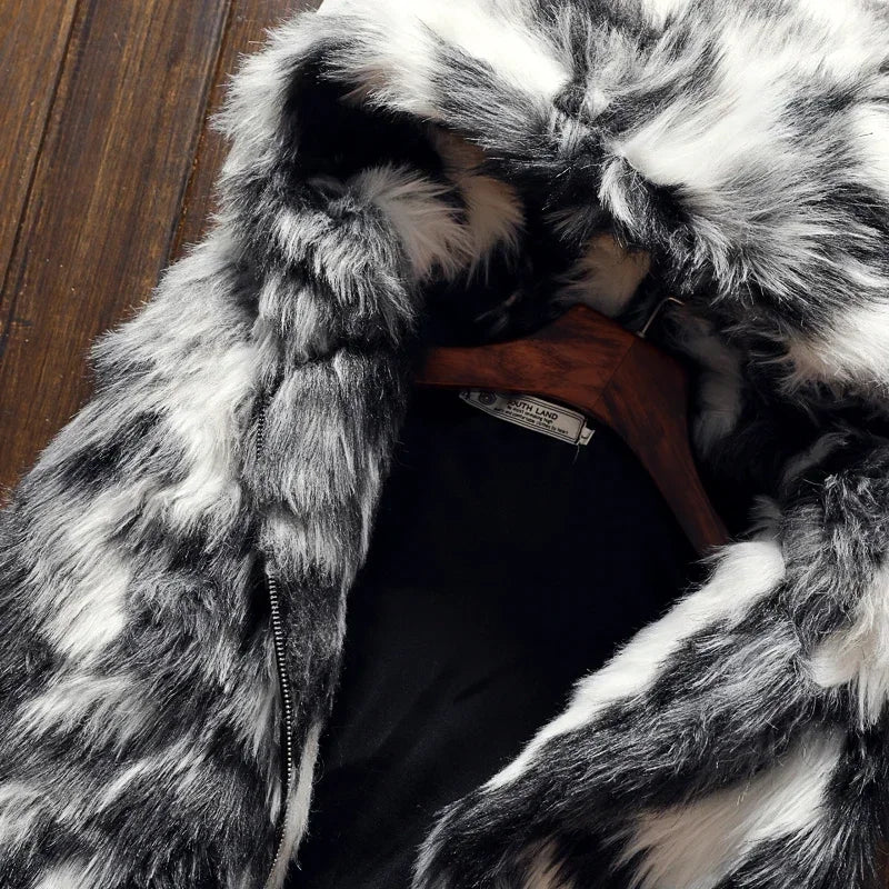 TEEK - Fleece Faux Fox Fur Hooded Jacket Vest VEST theteekdotcom   