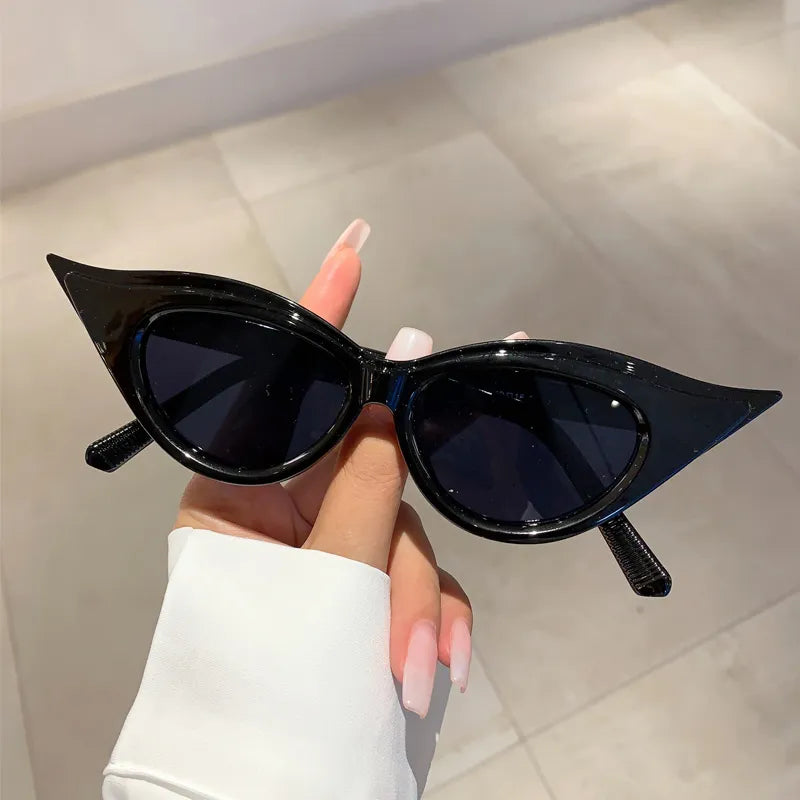 TEEK - Contrast Cat Eye Shade Sunglasses EYEGLASSES theteekdotcom black-black  