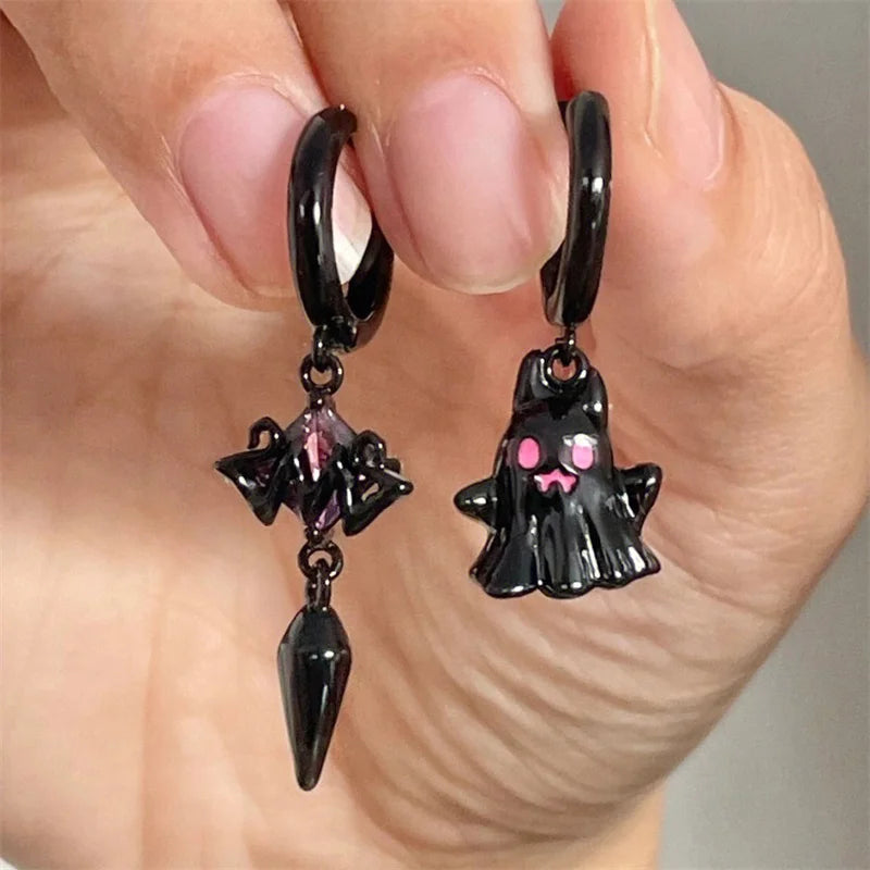 TEEK - Skull Skeleton Drop Earrings JEWELRY theteekdotcom ER23Y0676-1  