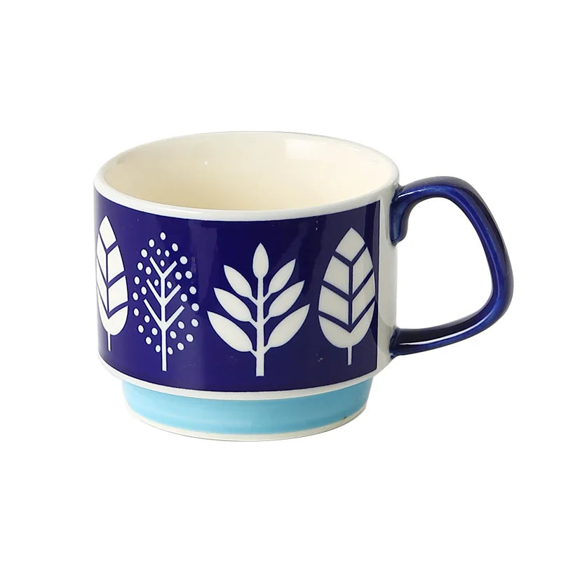 TEEK - 300ml Ceramic Underglaze Colored Stackable Mugs HOME DECOR theteekdotcom d  