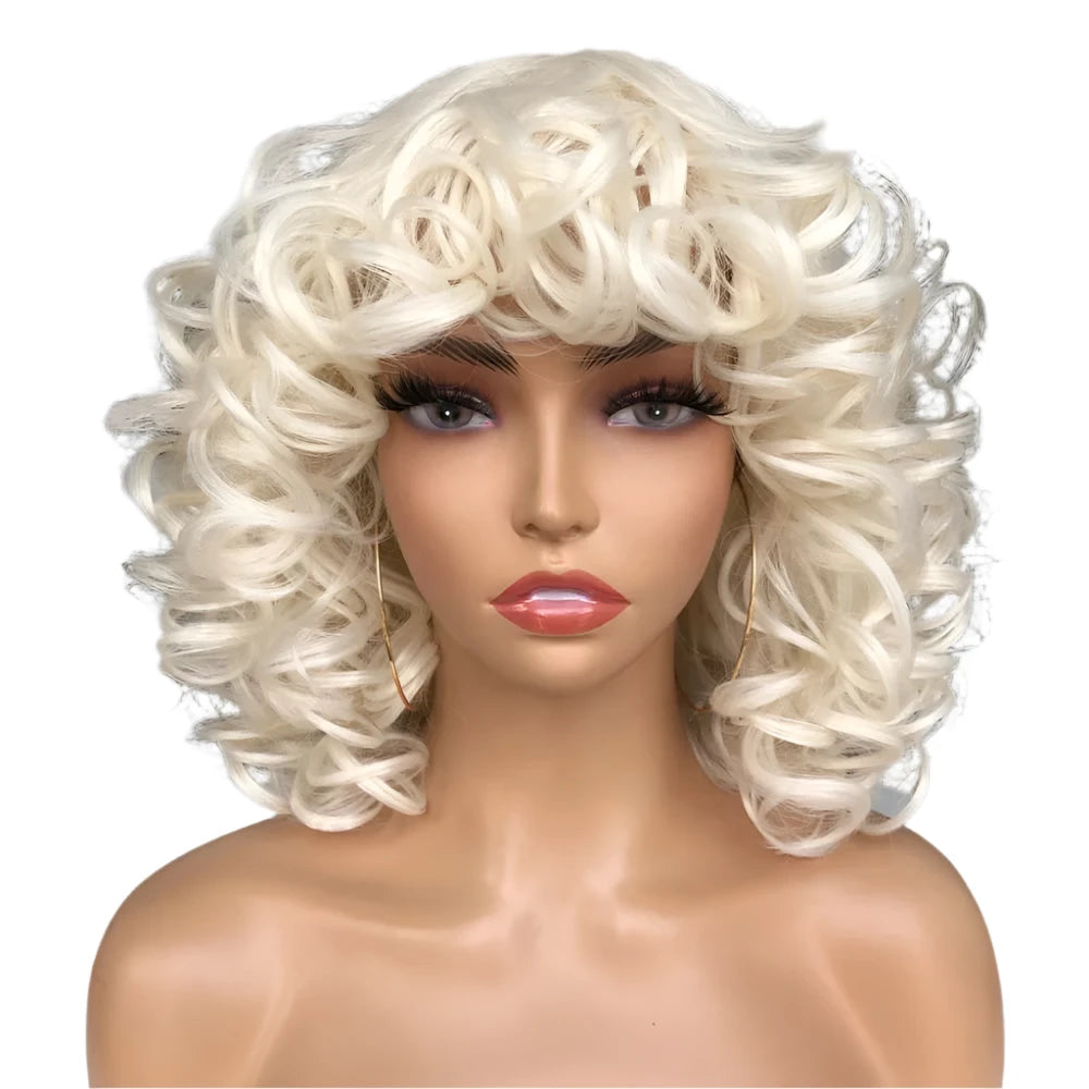 TEEK - Fluffy Short Hair Afro Bangs CurlyWig HAIR theteekdotcom 60 14inches 