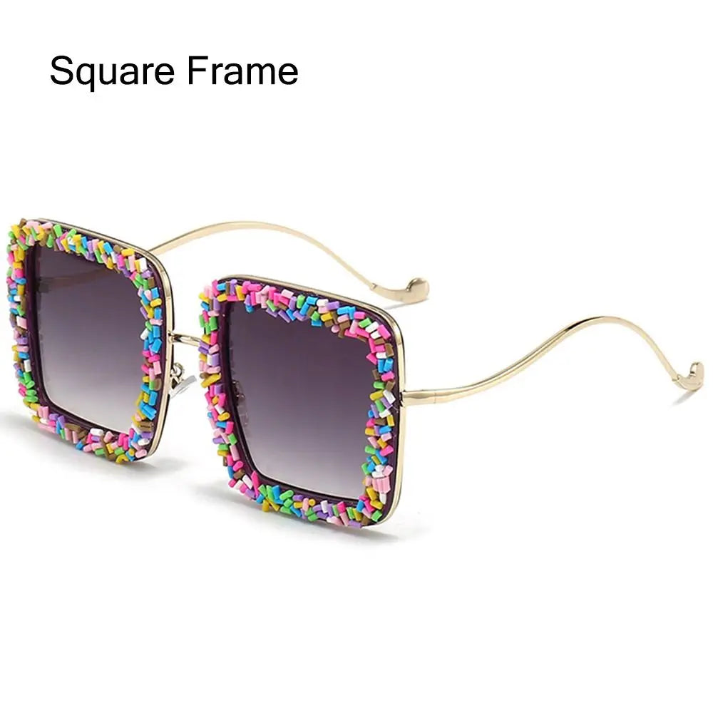 TEEK - Unreasonable Rhinestone Sunglasses EYEGLASSES theteekdotcom Square Frame  