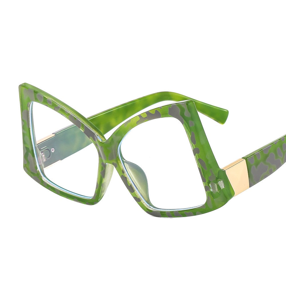 TEEK - Oversized Bow Cat Eye Eyewear EYEGLASSES theteekdotcom Green Clear  