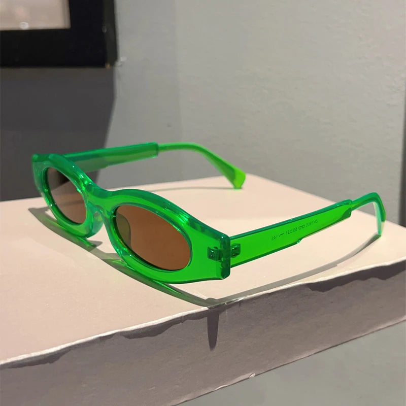 TEEK - Oval Candy Color Shades EYEGLASSES theteekdotcom green tawny