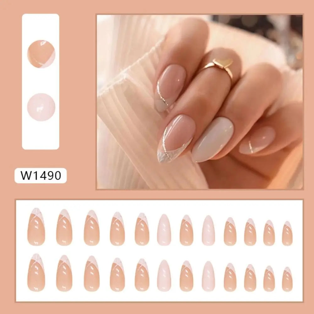 TEEK - 24pcs Shiny and Matte False Nails NAIL ART theteekdotcom W1490  