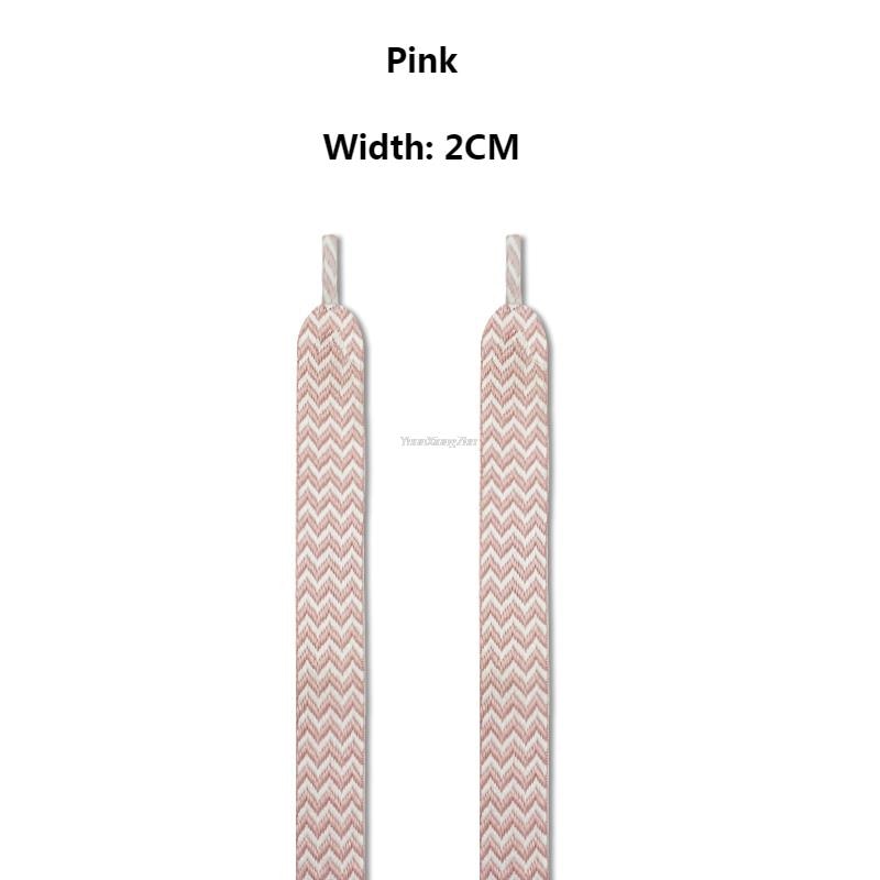 TEEK - Pair of Wide to Extra Wide Flat Shoelaces SHOELACES theteekdotcom 2 Pink 120cm 