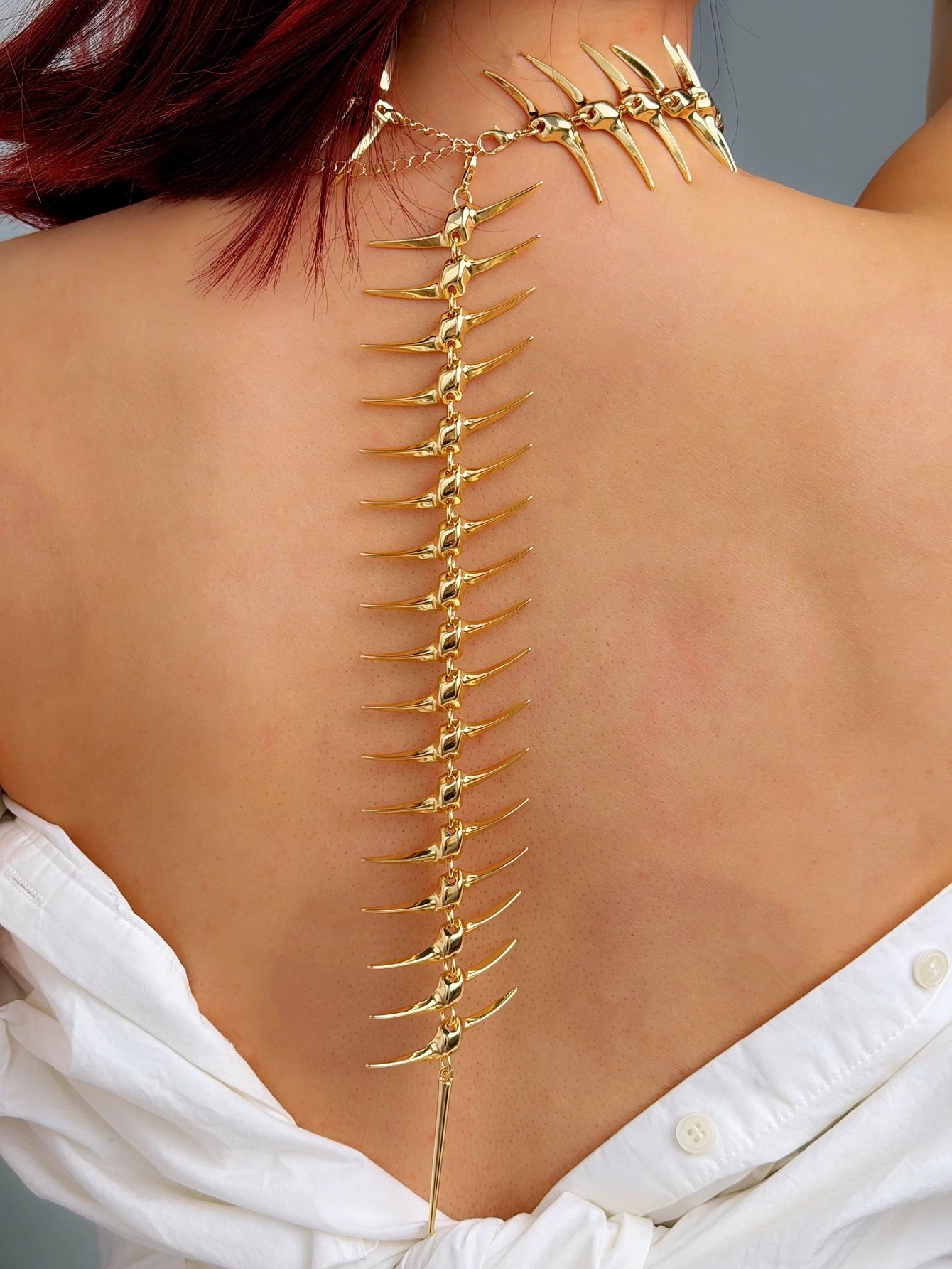 TEEK - Edgy Niche Hip-Hop Thorn Skeleton Necklace JEWELRY theteekdotcom