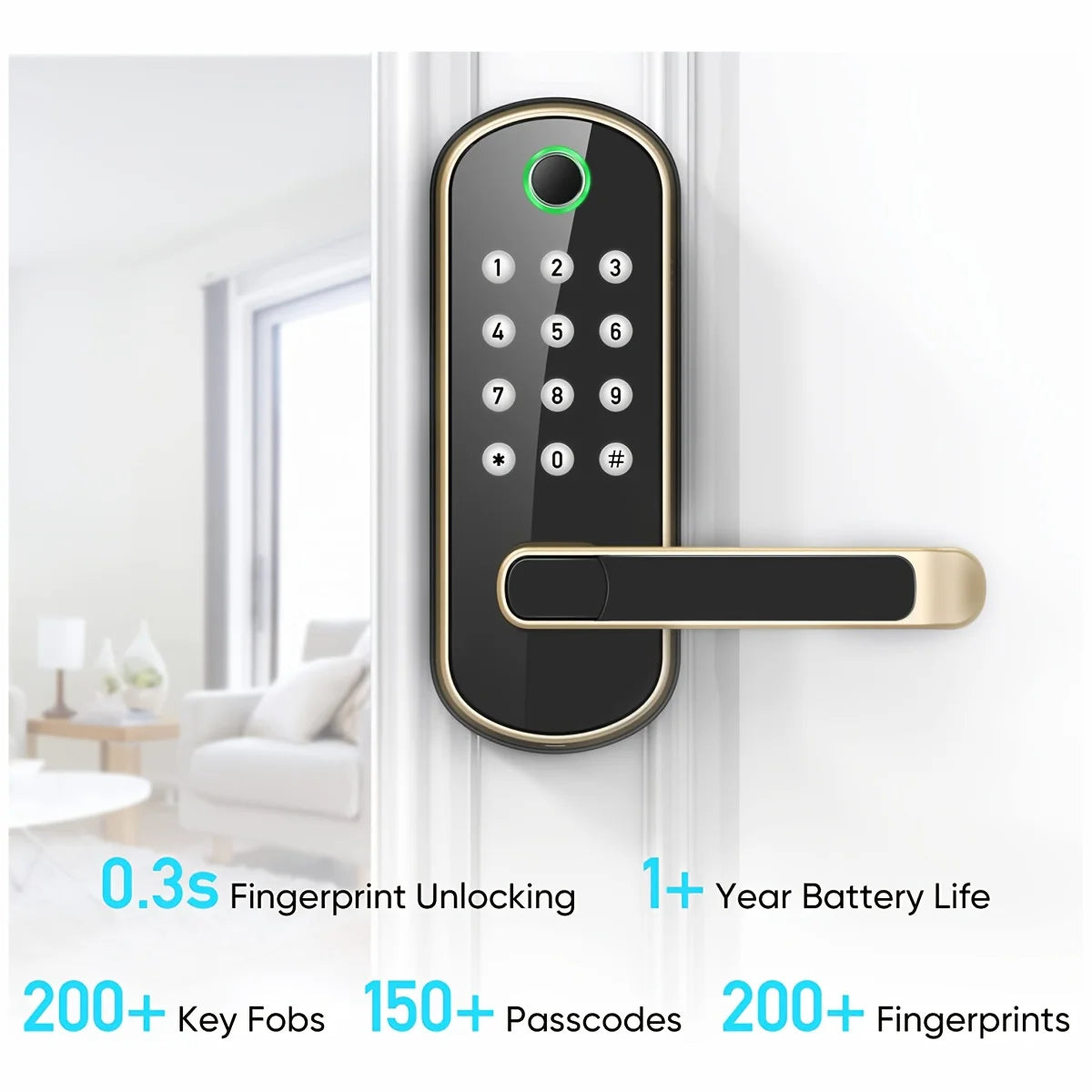 TEEK - Smart Fingerprint Door Lock HOME DECOR theteekdotcom   