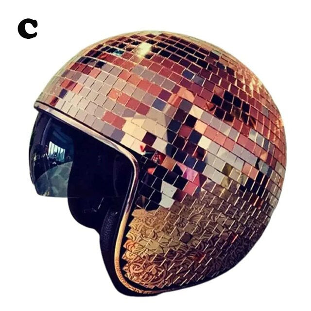 TEEK - Disco Ball Helmet HAT theteekdotcom Rose Gold  