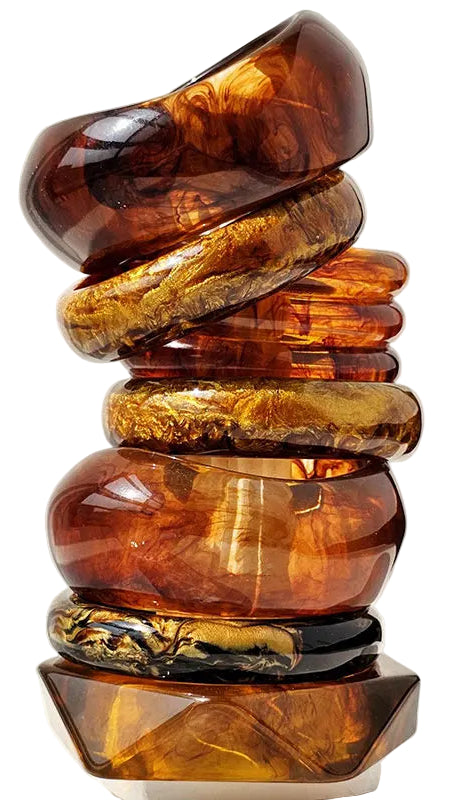 TEEK - Amber Scheme Chunky Brown Bracelet JEWELRY theteekdotcom