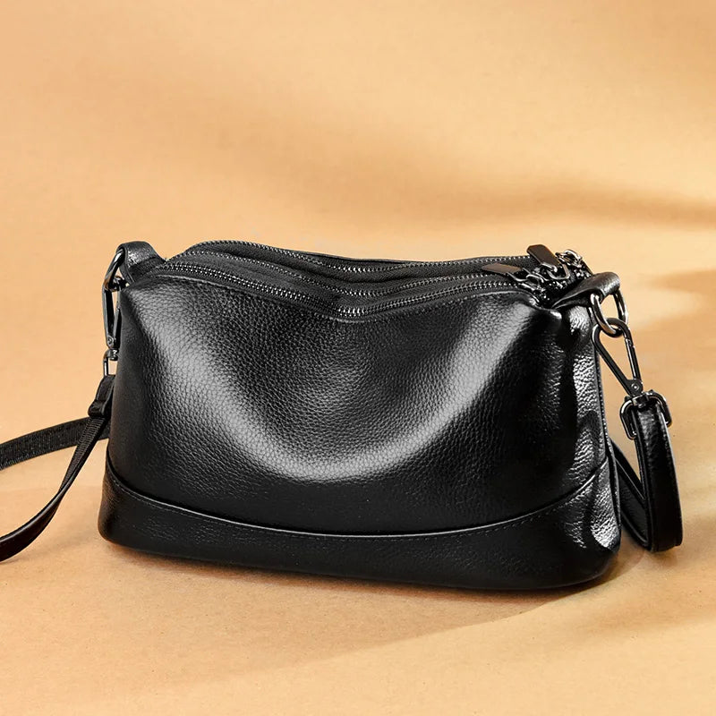 TEEK - Genuine Leather Shoulder Bag BAG theteekdotcom black  