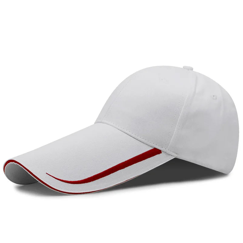 TEEK - Long Brim Sunscreen Adjustable Cap HAT theteekdotcom white reg 58cm 