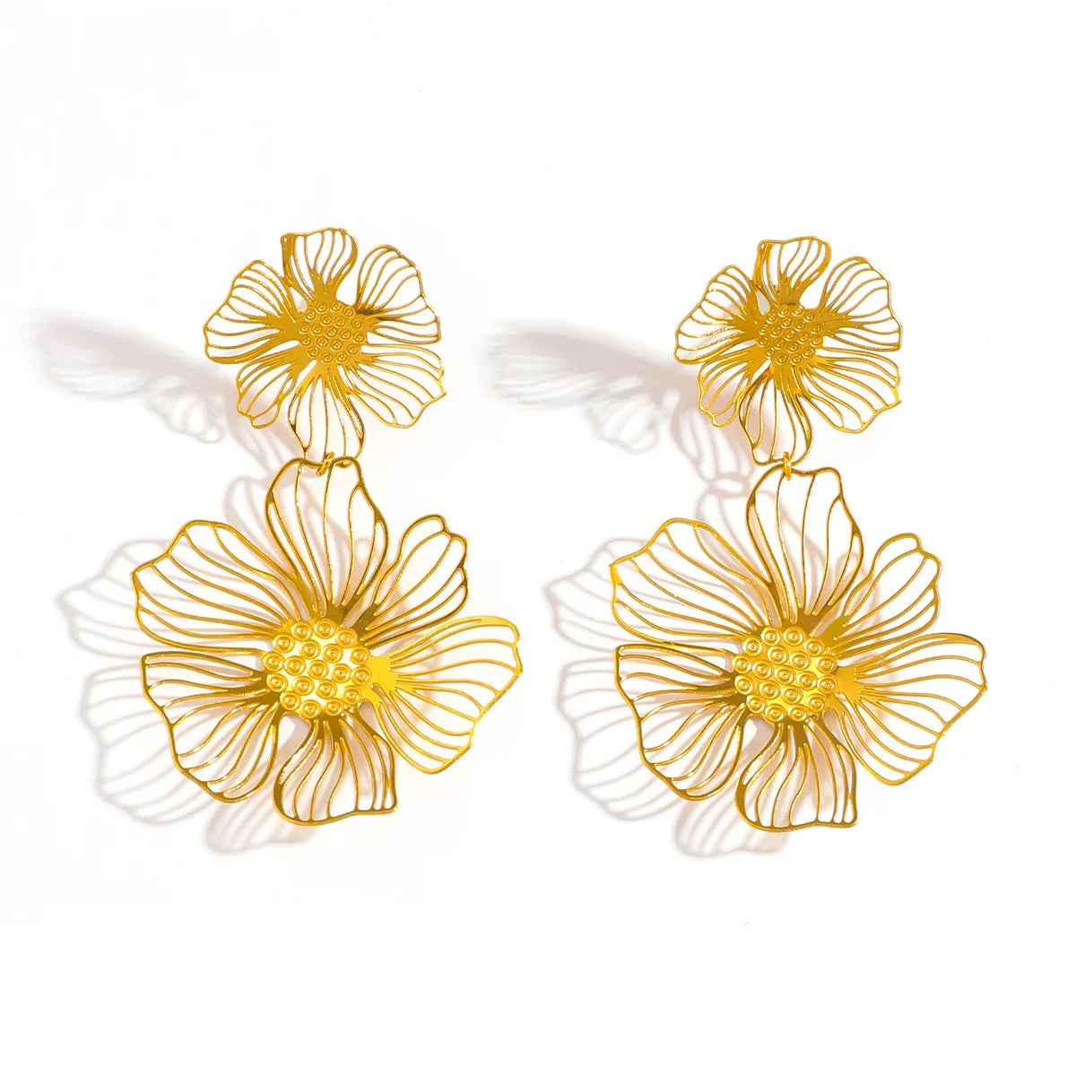 TEEK - Romantic Flower Petal Long Tassel Drop Earrings JEWELRY theteekdotcom