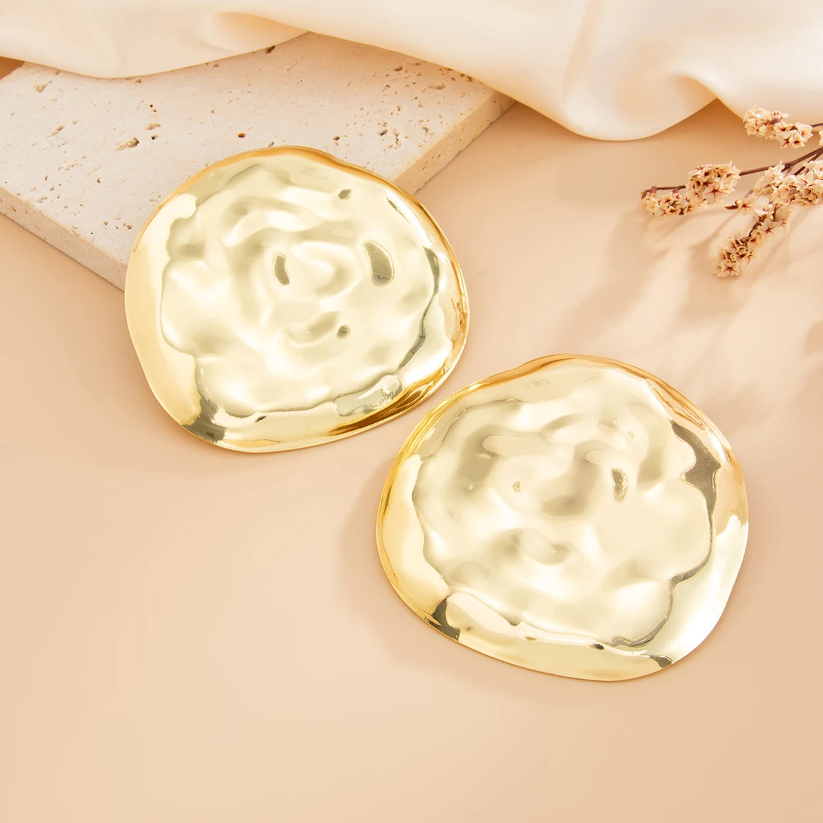 TEEK - Exaggerated Large Disc Lava EarringS JEWELRY theteekdotcom