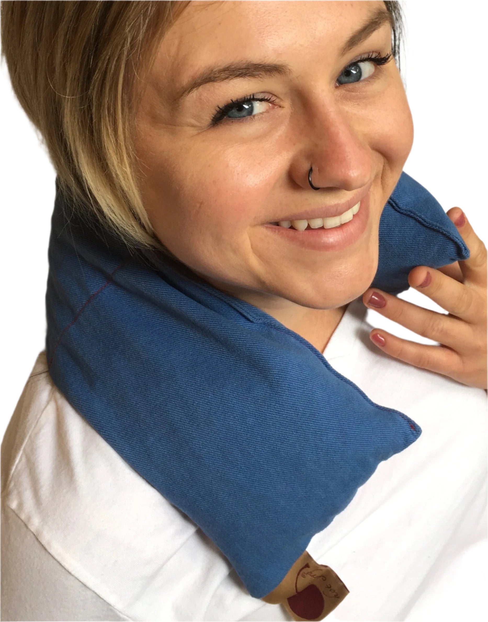 TEEK - Hot Cherry Neck Wrap Blue Denim PILLOW TEEK HCP