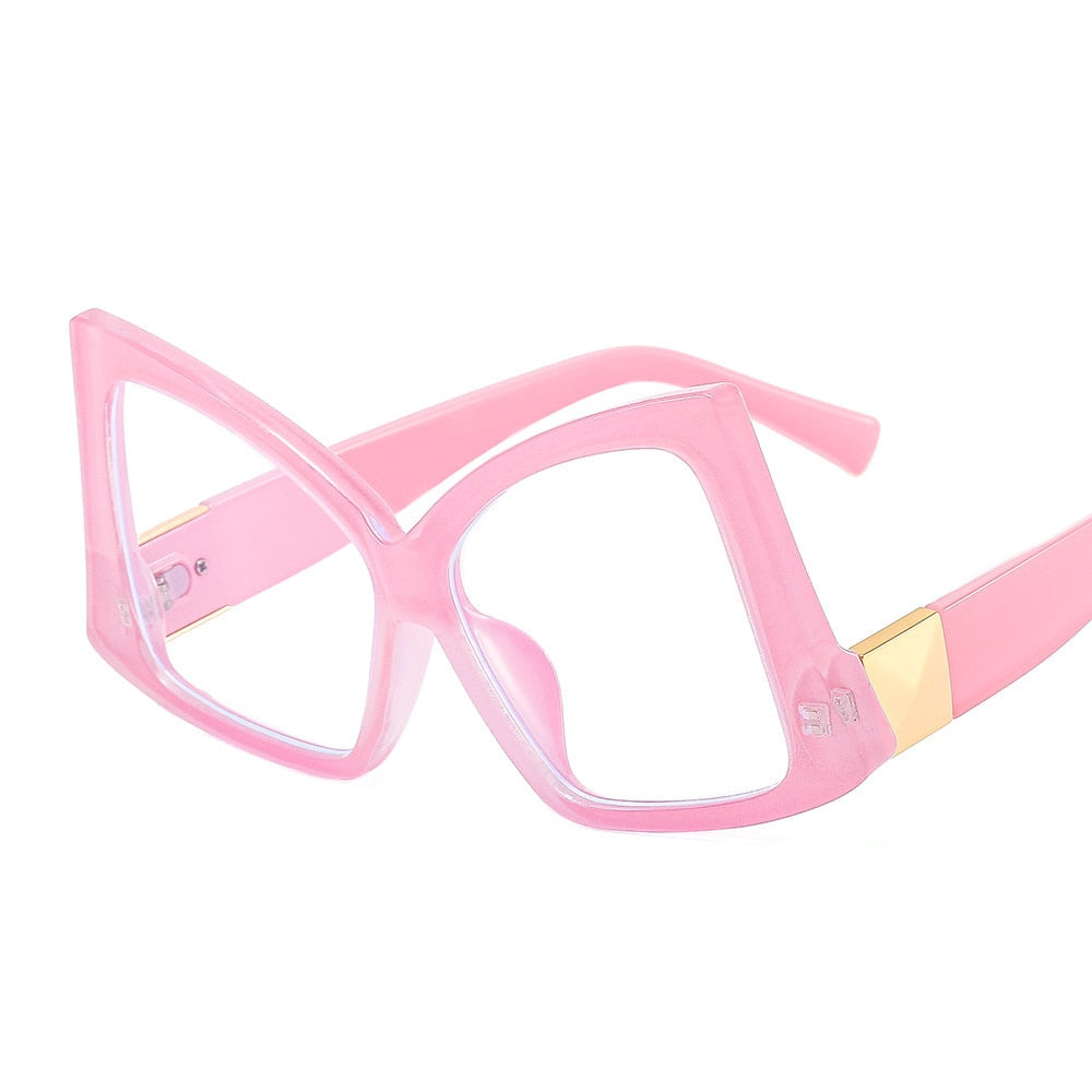 TEEK - Oversized Bow Cat Eye Eyewear EYEGLASSES theteekdotcom Pink Clear  