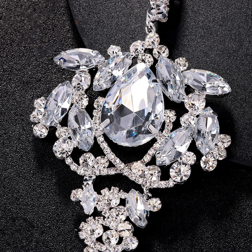 TEEK - Rhinestone Exaggerated Dangle Earrings JEWELRY theteekdotcom