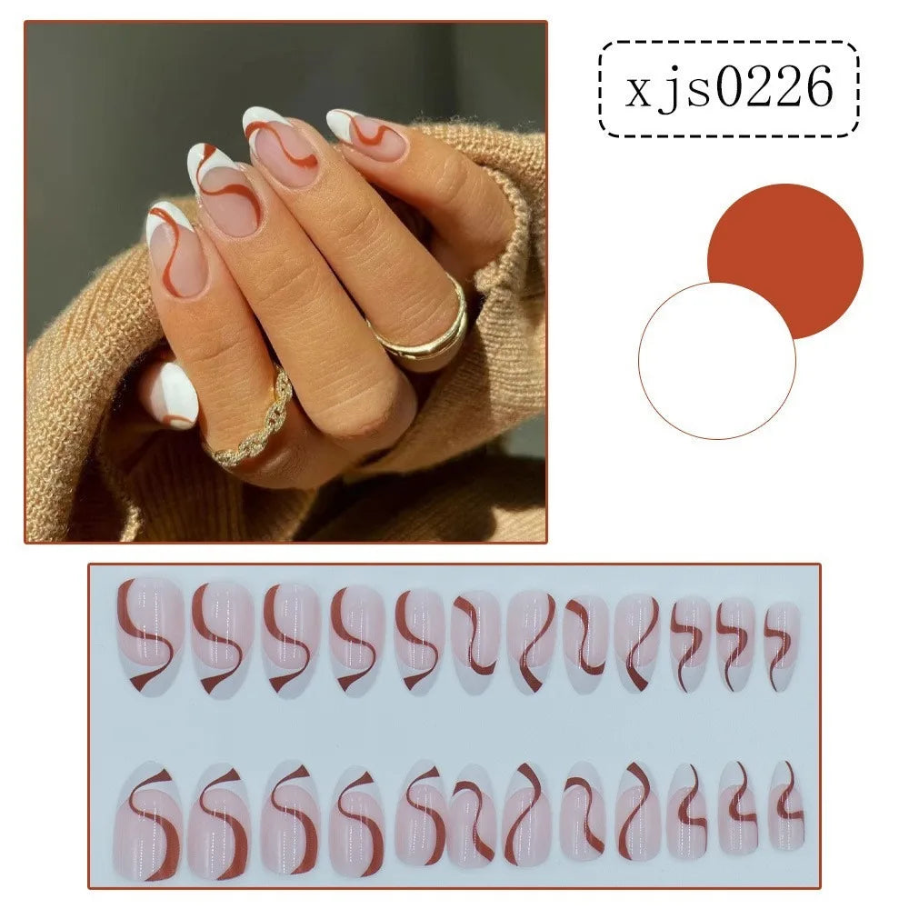 TEEK - 24pcs Shiny and Matte False Nails NAIL ART theteekdotcom xjs0226  