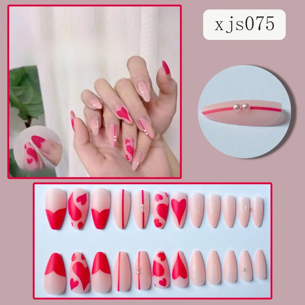 TEEK - 24pcs Shiny and Matte False Nails NAIL ART theteekdotcom xjs075  