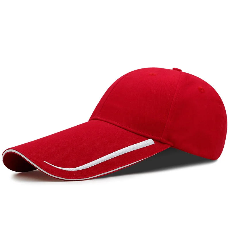 TEEK - Long Brim Sunscreen Adjustable Cap HAT theteekdotcom red reg 58cm 