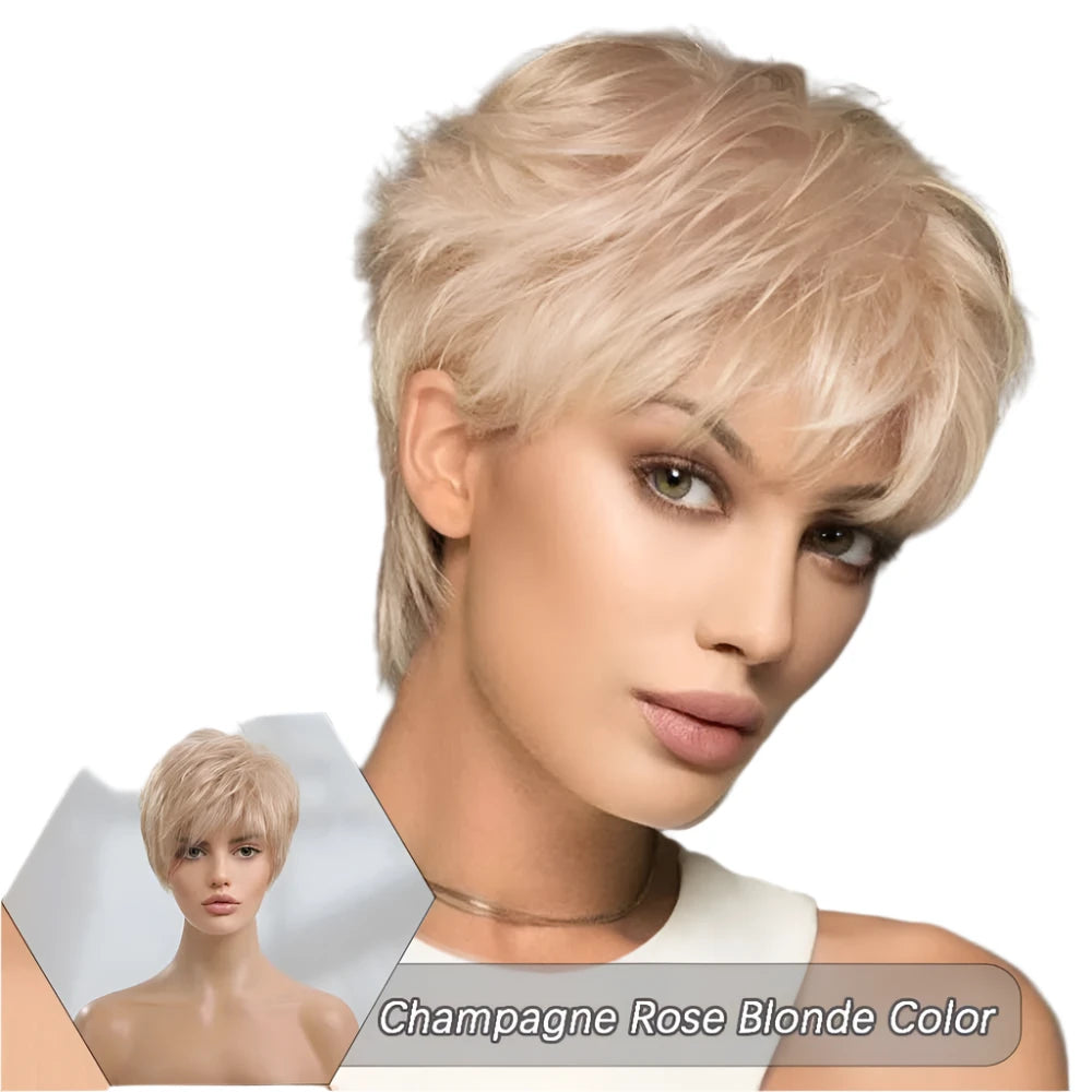 TEEK - Short Champagne Blonde Pixie Cut Wig HAIR theteekdotcom   