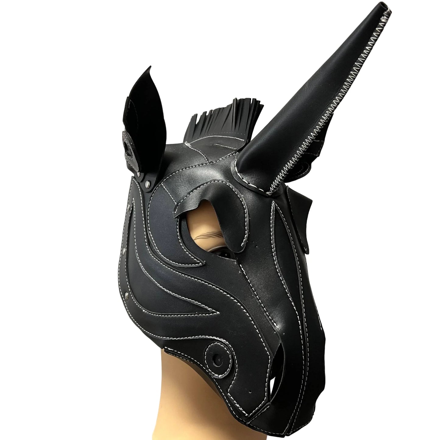 TEEK - Steampunk Unicorn Horse Mask COSTUME theteekdotcom