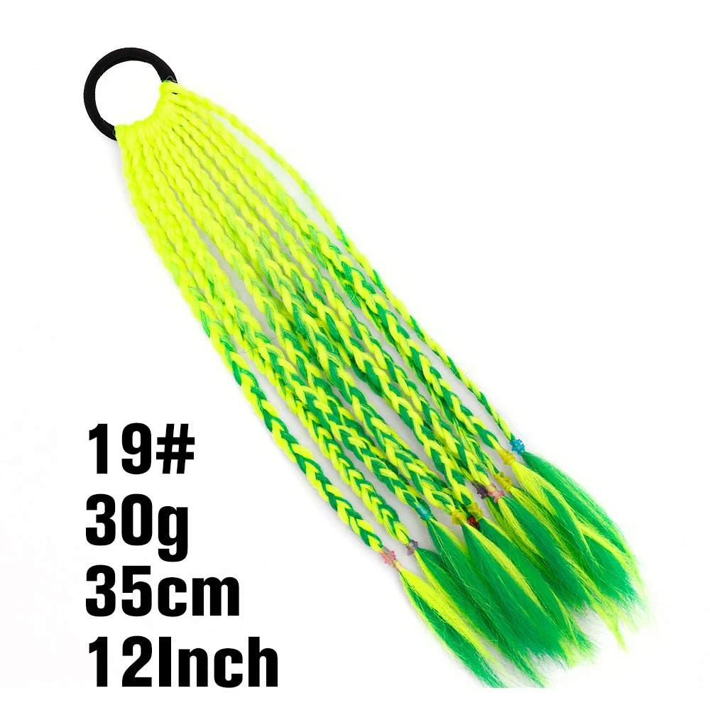 TEEK - 20 Inch Long Braided Synthetic PonytailHair Extension