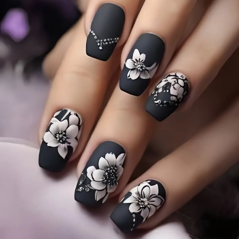 TEEK - 24pcs/set Fake Nails Set NAIL ART theteekdotcom 1957