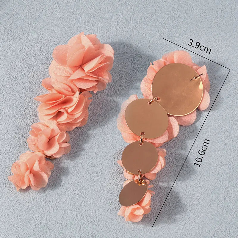 TEEK - Petaled Flower Drop Earrings JEWELRY theteekdotcom   