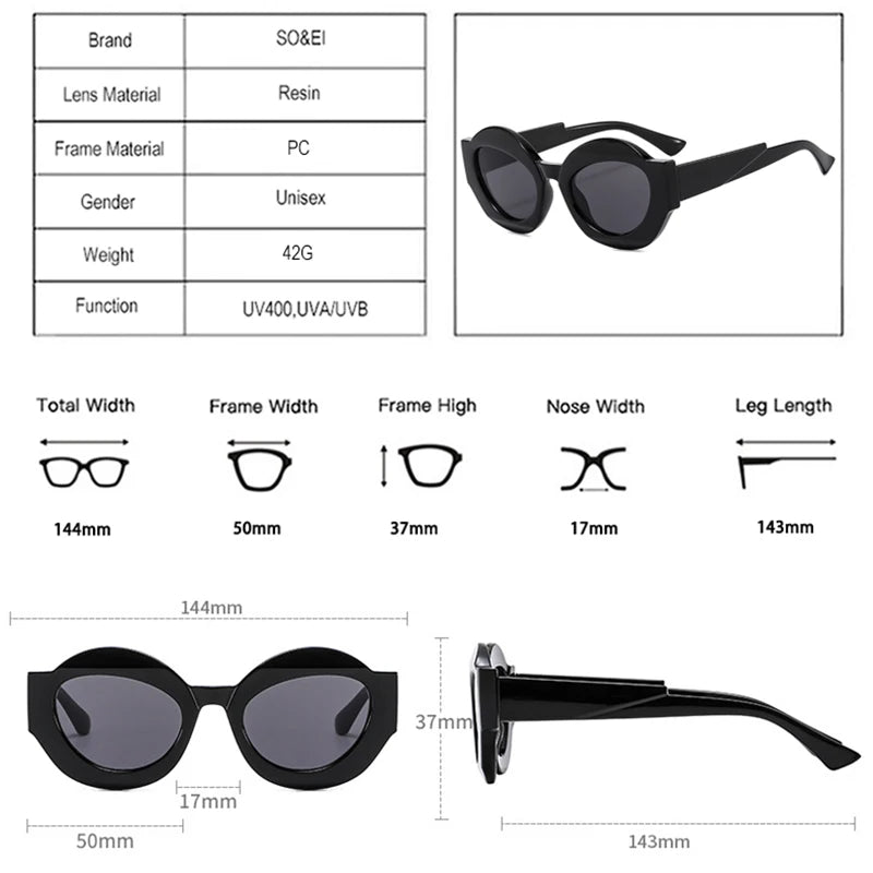 TEEK - Double Color Oval Sunglasses EYEGLASSES theteekdotcom