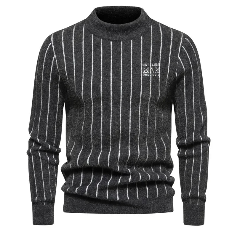 TEEK - Mens  Soft and Comfortable Knit Sweater SWEATER TEEK dark gray-H05 S 